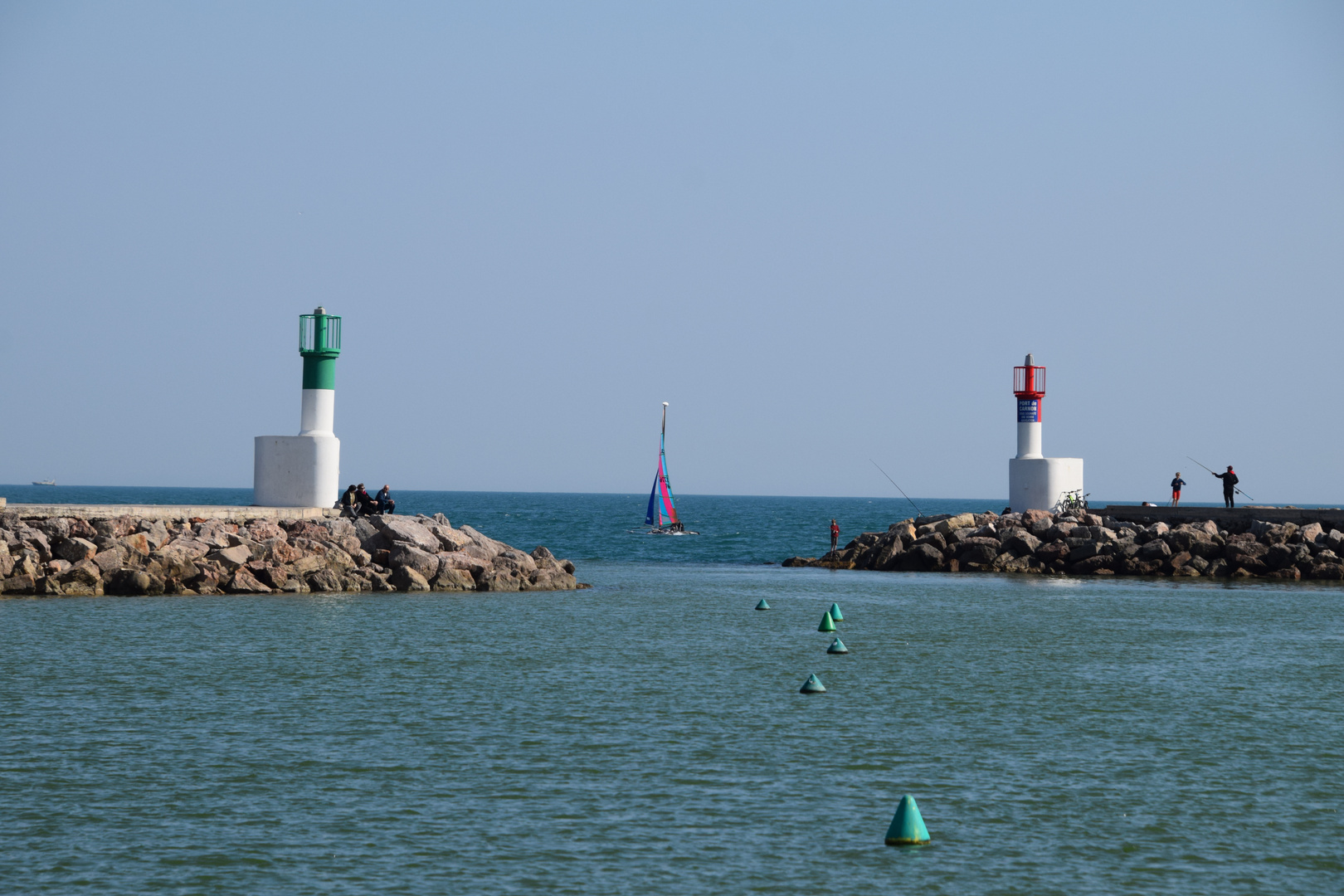 Dégradé de bleus.