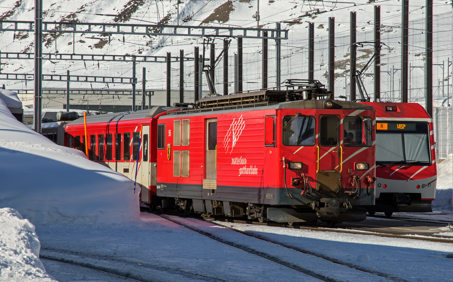 Deh 4-4 der MGB  Andermatt 2019 02.18.  