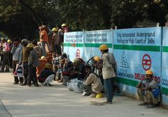 Dehli street life; workers