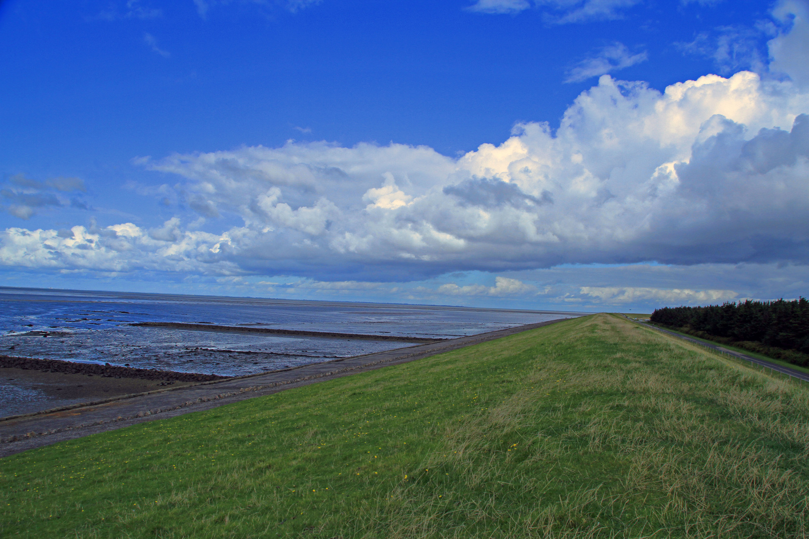 Deich Utersum auf Föhr