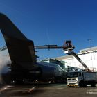 Deicing im Sonnenschein