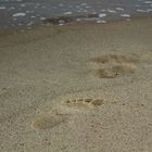Deine Fußspurn im Sand, die ich gestern noch fand, sind heut nicht mehr da, das war mir doch klar :)