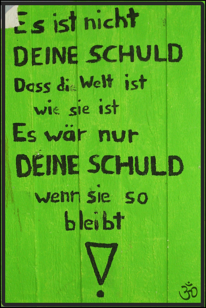 Deine Schuld Foto & Bild | streetart, graffiti & tags, kunstfotografie