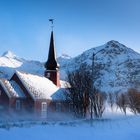 "Déjà vu" im Sturm bei der Kirche von Flakstad