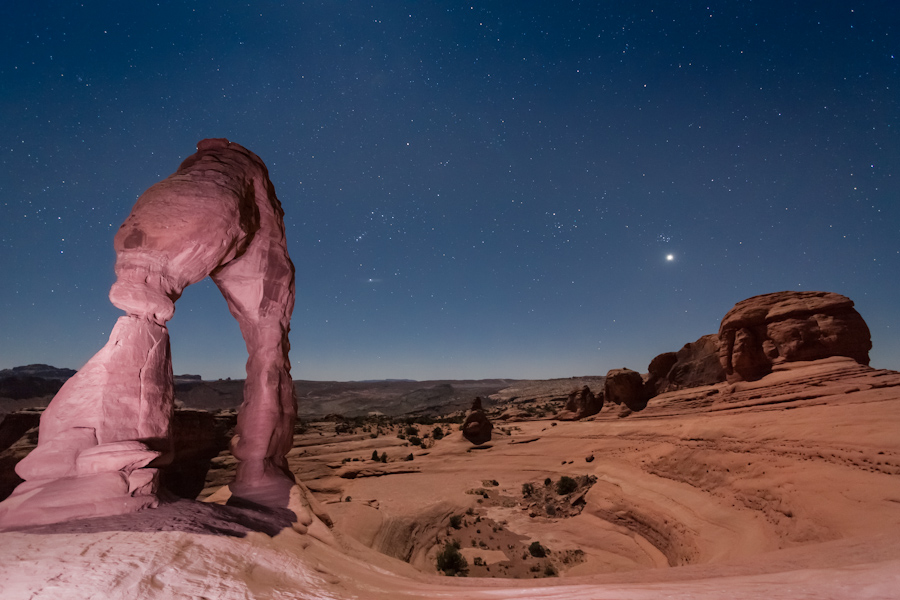 Delicate Arch bei Nacht