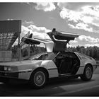 Delorean DMC 12 am ehm. Grenzübergang Marienborn