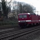 Delta Rail 243 559 mit Containerzug am Abzweigung.  Du-Lotharstrasse 13.01.2018