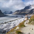 dem Aletschgletscher nach (vor 14 Jahren...)