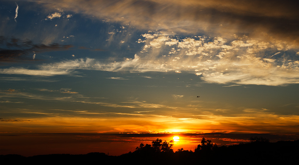 Dem Sonnenuntergang entgegen.....