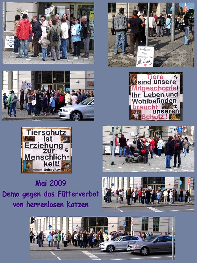 Demo gegen das Fütterverbot