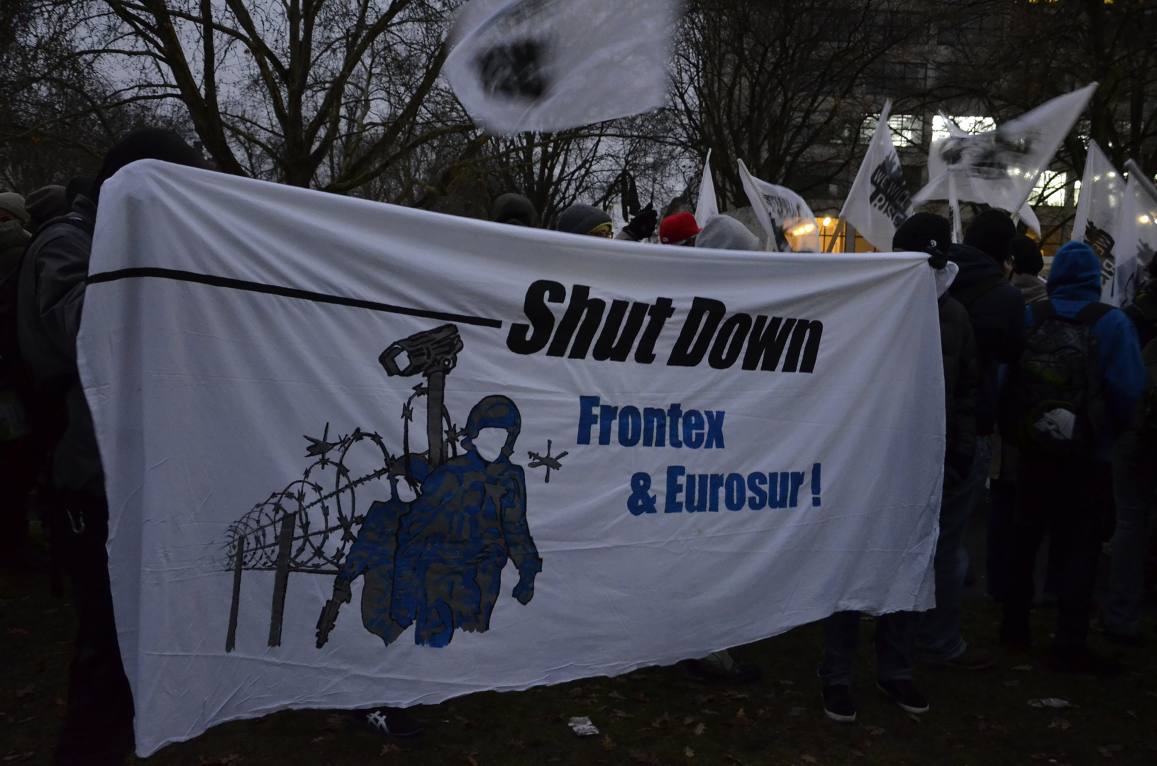 Demo gegen die Europäische Flüchtlingspolitik und "pushback" Praxis