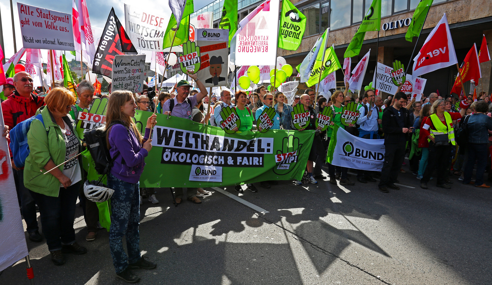 Demo gegen TTIP in Stuttgart