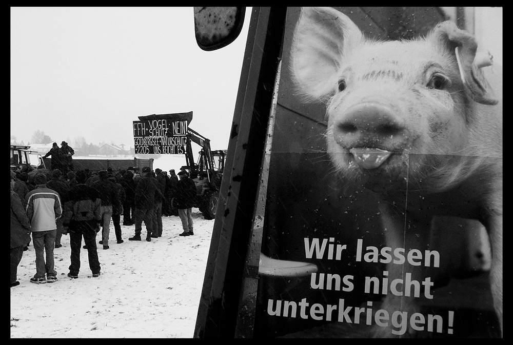 Demo im Schneesturm