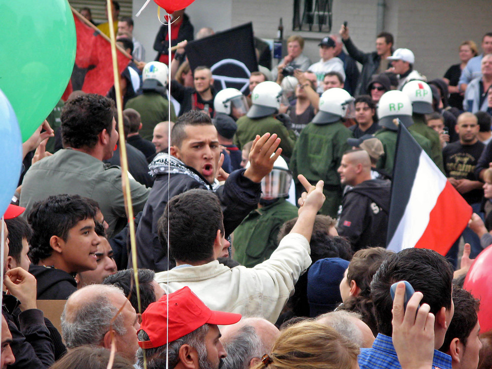 Demo von und gegen rechts in Germersheim