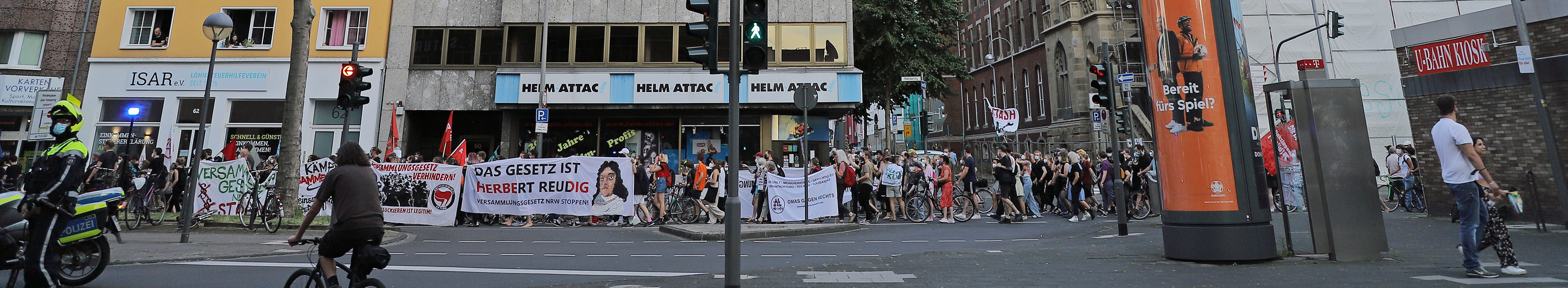 Demonstranten in Köln.