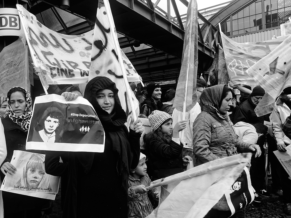 Demonstration für Flüchtlinge