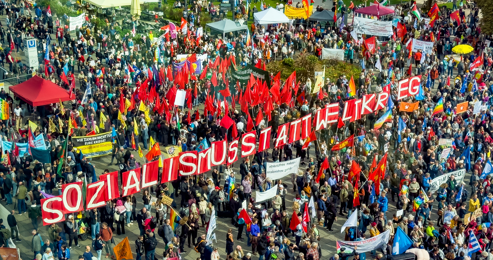 Demonstration für Frieden in Stuttgart