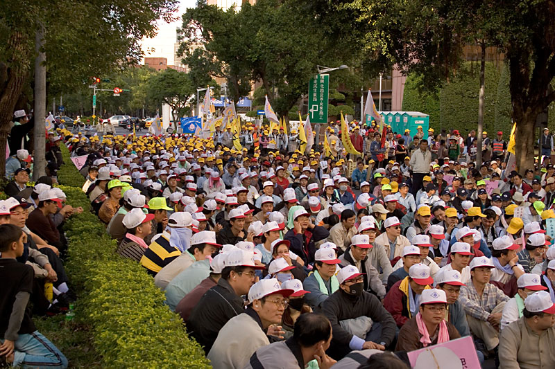 demonstrierende Taiwanesen