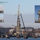 Demontage Kran Möwe am Ausrüstungskai der alten Neptunwerft Rostock