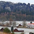 Den ersten Schnee in der Sächsischen Schweiz fest zu halten , war wieder nur kurz möglich...