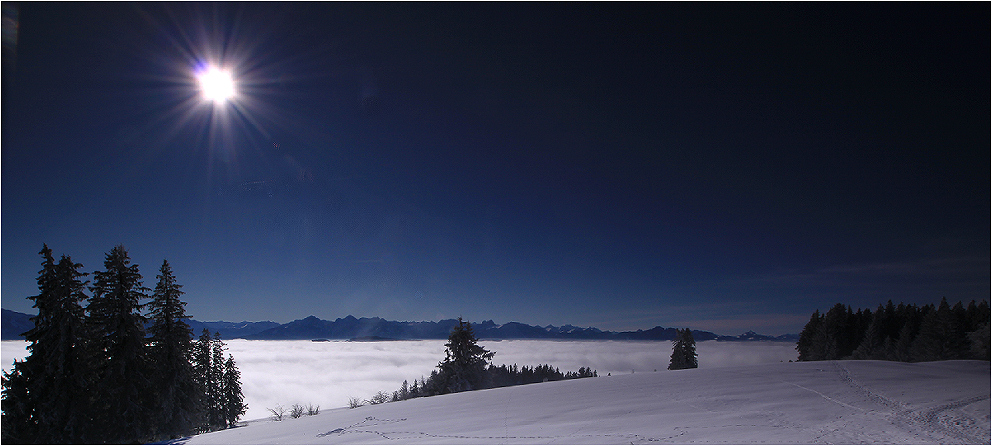 den Nebel unter sich gelassen