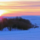 Den Sonnenaufgang im Müglitztal von der Höhe noch mal "weiß" erwischt...