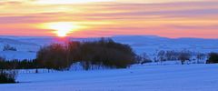 Den Sonnenaufgang im Müglitztal von der Höhe noch mal "weiß" erwischt...