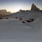 Den Sonnenaufgang über den Sextner Dolomiten.....
