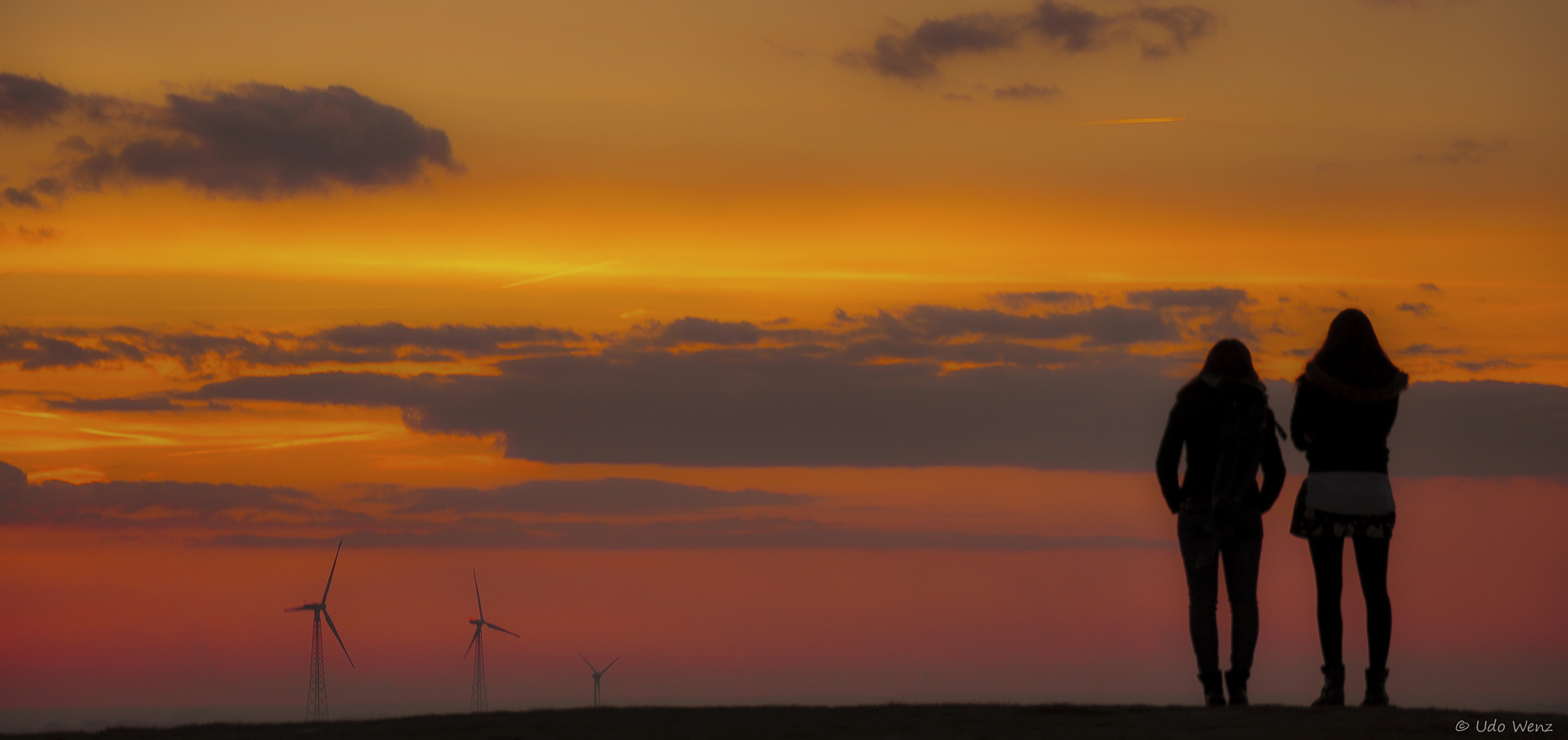 Den Sonnenuntergang genießen 