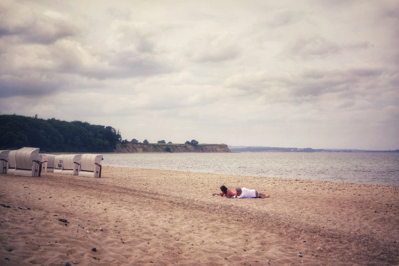 Den Strand für sich haben