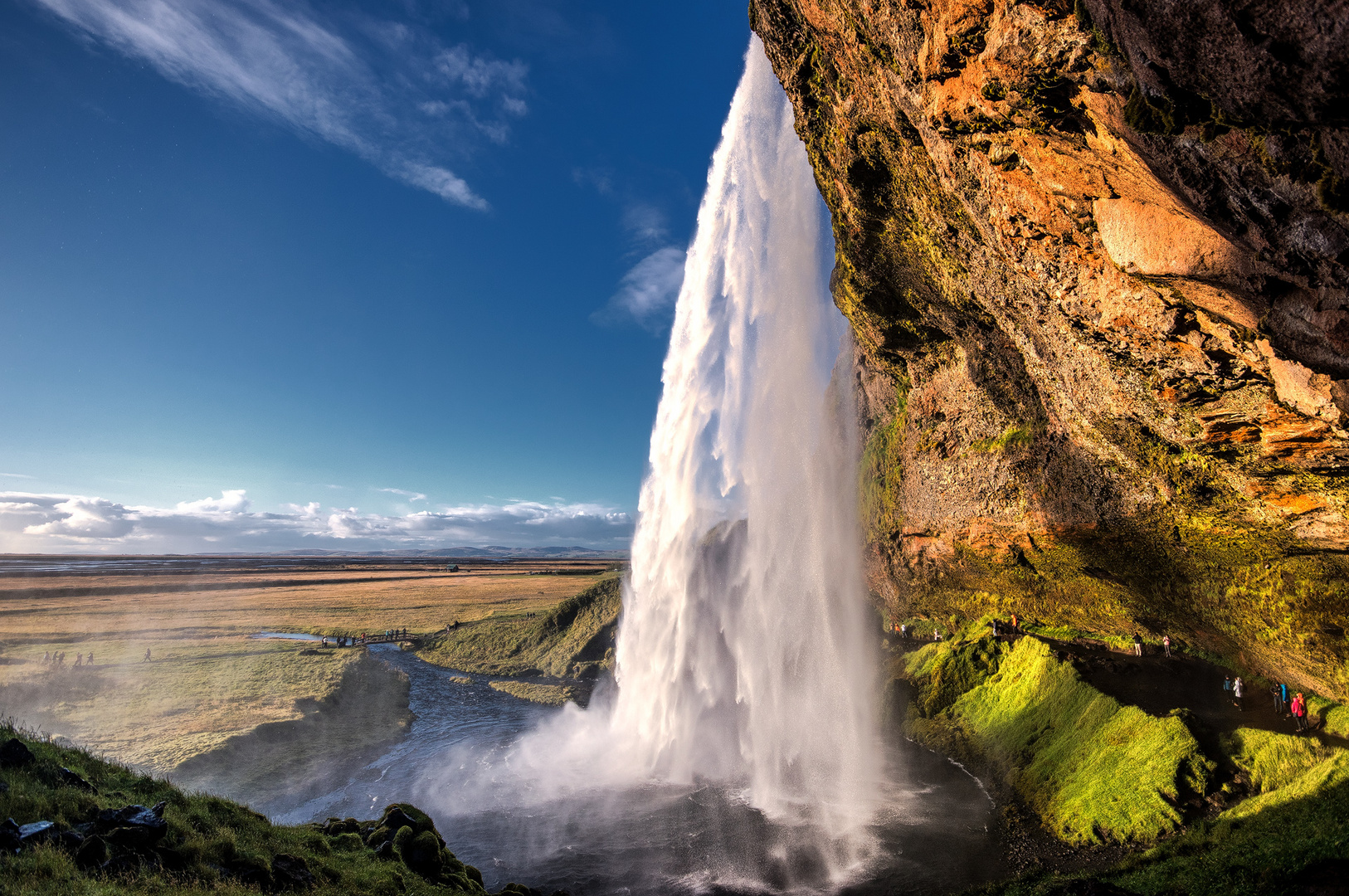 Den Wasserfall Seljalandsfoss