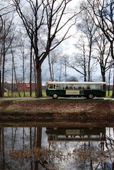 Denekamp - ancient Paris local bus at the Canal Almelo - Nordhorn