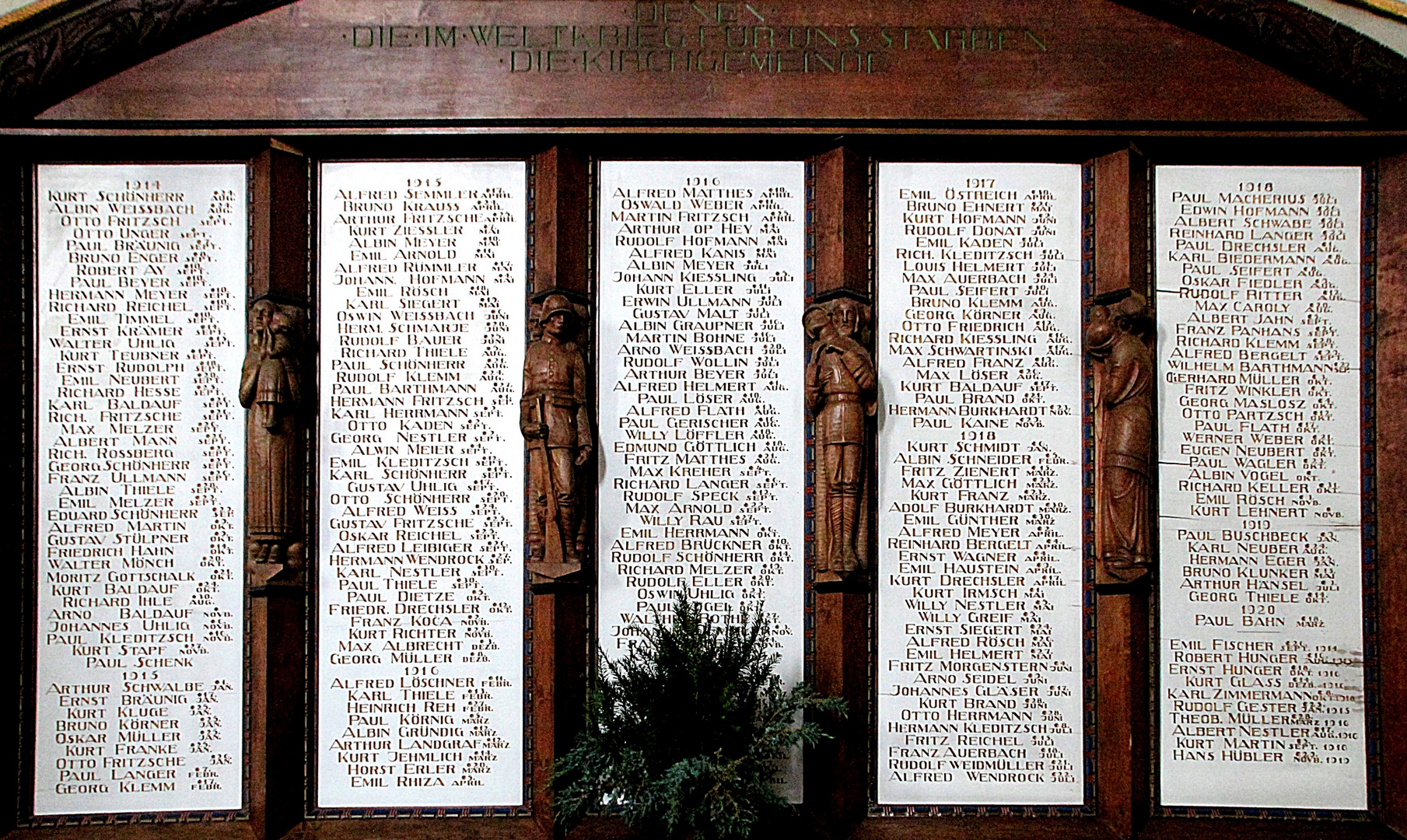 Denkmal 1. Weltkrieg in der Marienkirche Marienberg