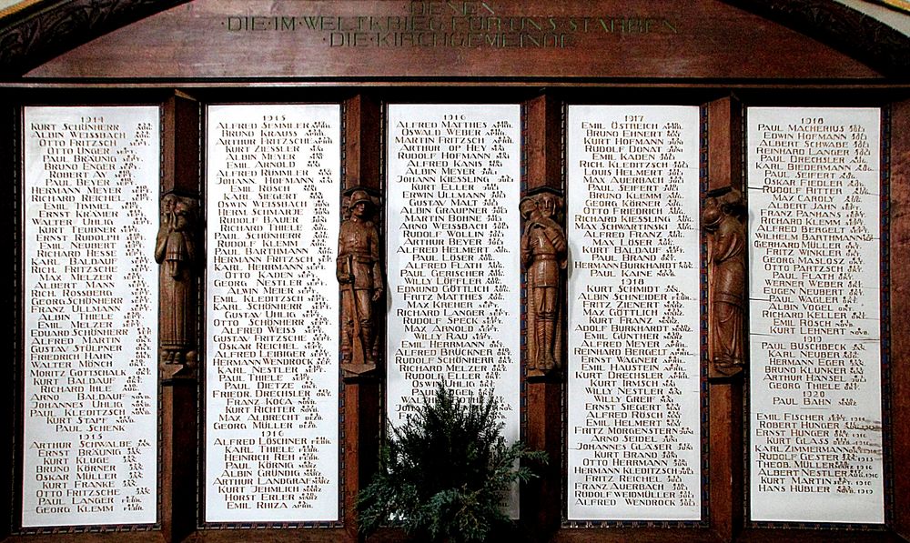 Denkmal 1. Weltkrieg in der Marienkirche Marienberg