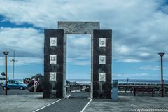 Denkmal für die ersten Siedler auf Sao Miguel in Povoacao