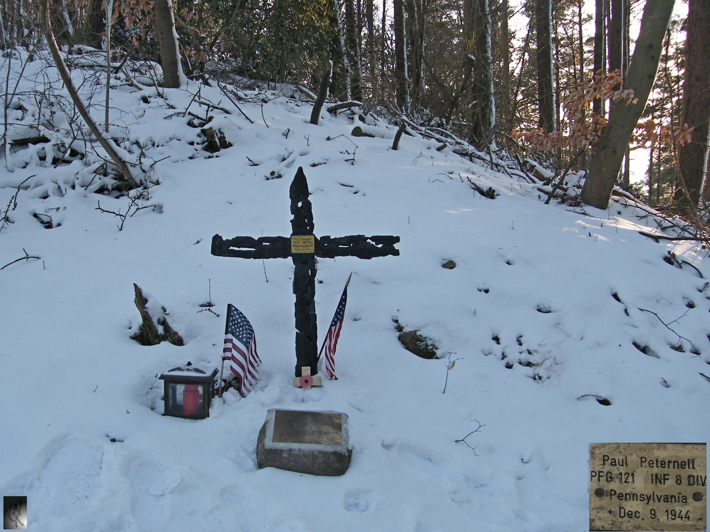 Denkmal für einen amerikanischen Soldaten in Bergstein Nordeifel