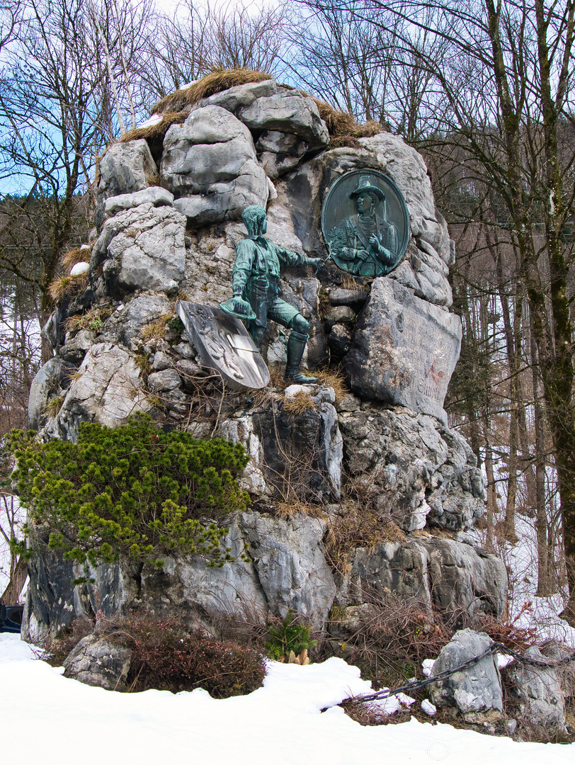 Denkmal in der Salzachklamm