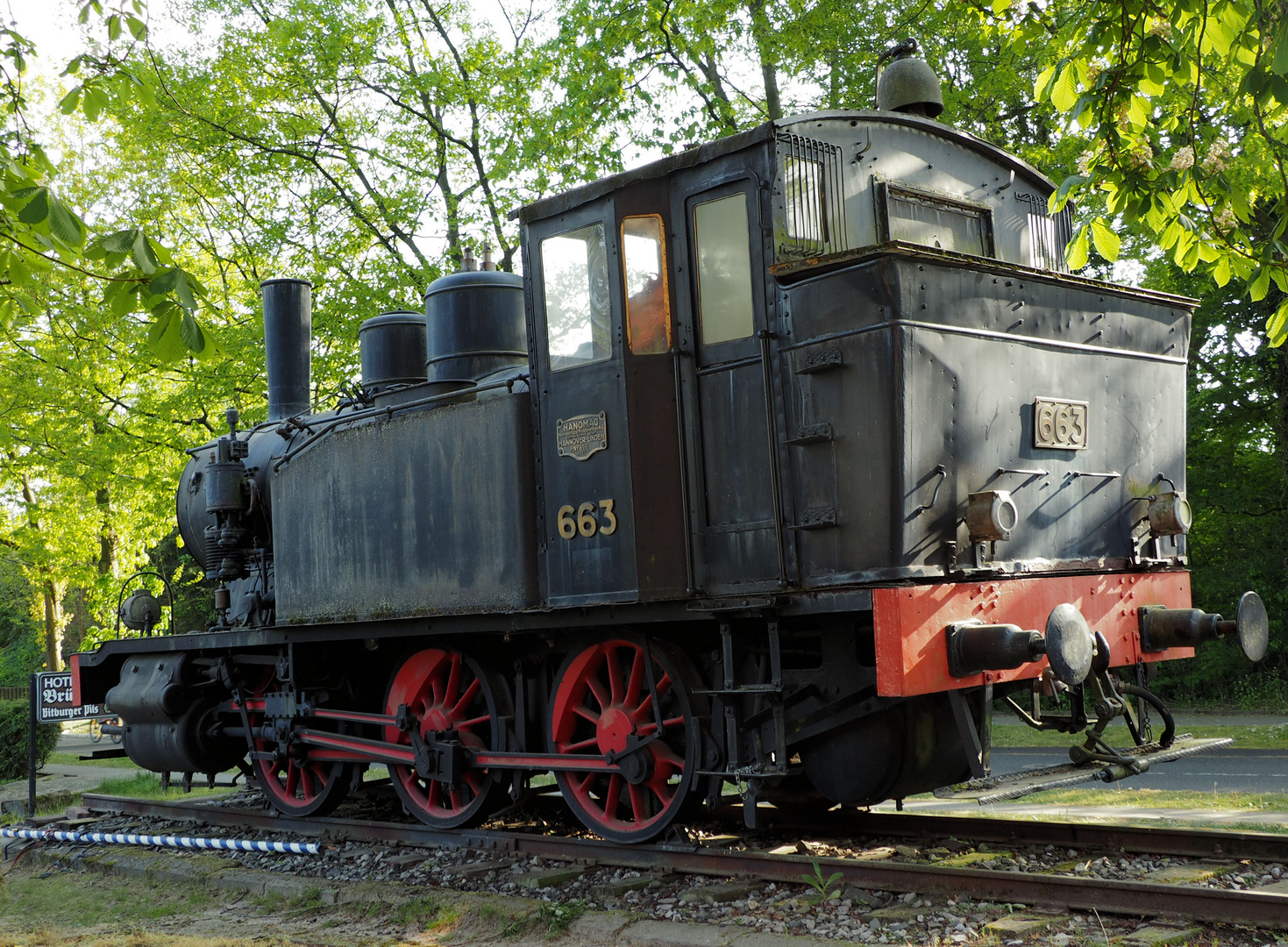 Denkmal Lokomotive in Brüggen…