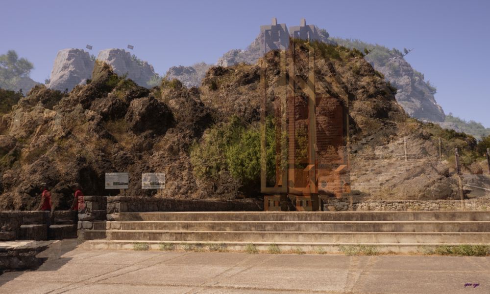 Denkmal Roque Agando La Gomera - 3D Interlaced