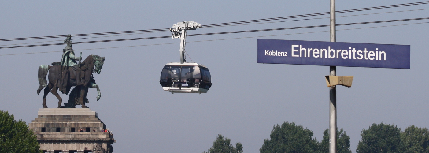 Denkmal trifft Moderne, oder mit der Seilbahn zum Deutschen Kaiser