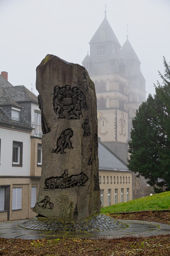 Denkmal zur Salzgewinnung in Mayen / Eifel