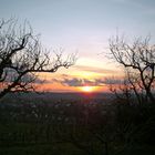 Denzlingen: Blick vom Mauracherberg auf die untergehende Sonne