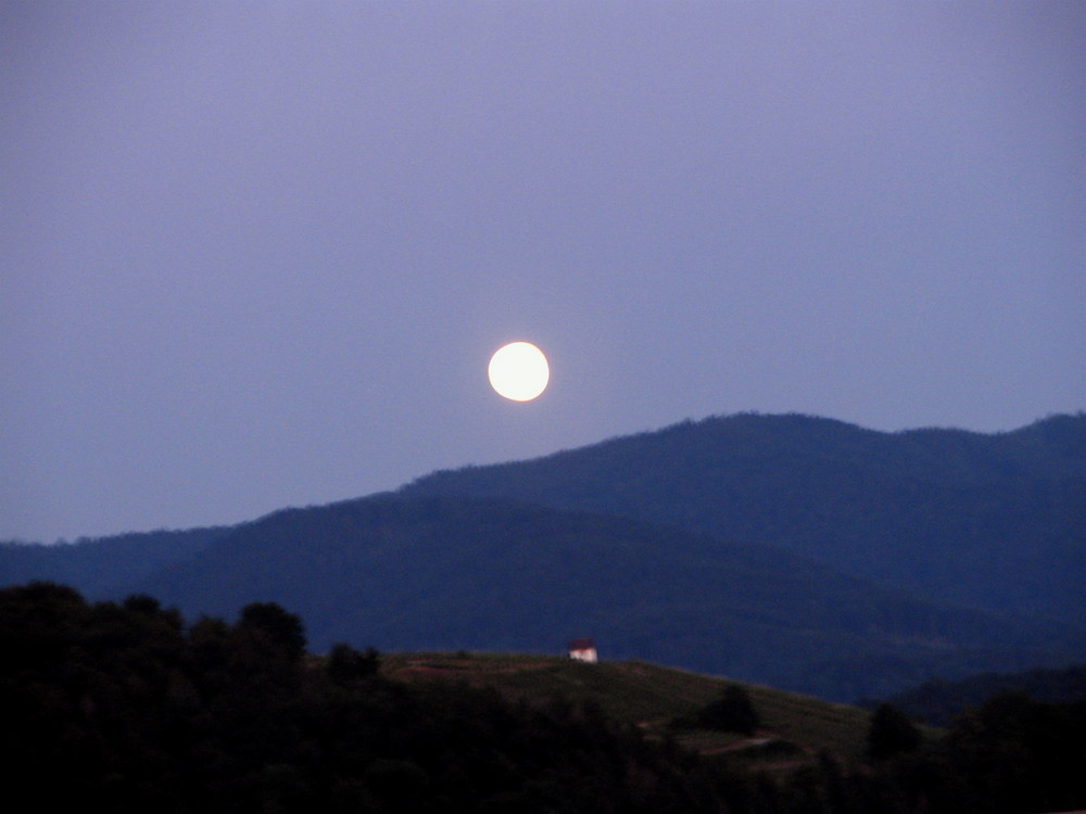 Denzlingen: das Rebhäusle unterm Vollmond