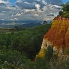 Départ du parcours des ocres à Roussillon dans le Lubéron