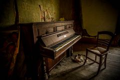 Depression eines Klaviers
