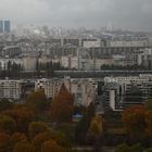 Depuis le dernier étage de la tour ouest de la TGB (7). Les jardins de Bercy et un TGV double