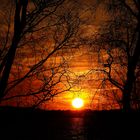 Der 6. Januar 2017 verabschiedet sich mit einem schönen Sonnenuntergang am Großen Plöner See