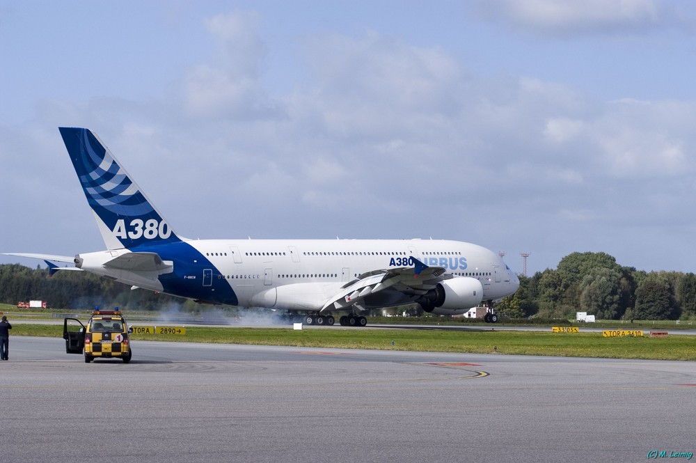 Der A 380 raucht