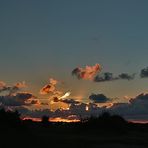 der Abend davor in Richtung Nordsee