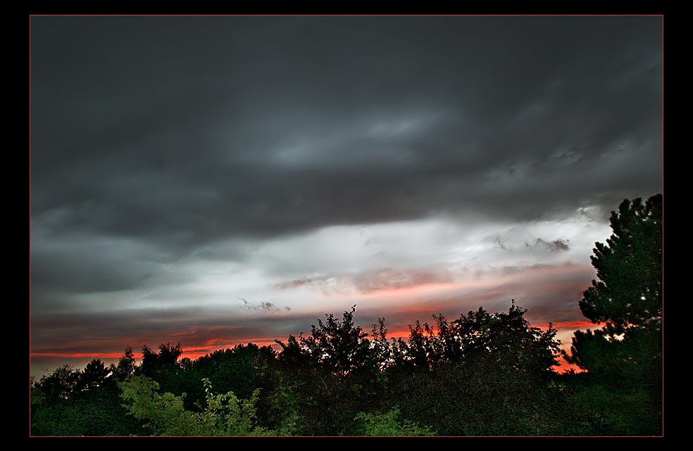 Der Abend kommt.